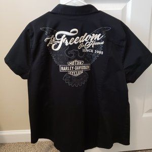 HARLEY DAVIDSON Women's Zippered Shirt